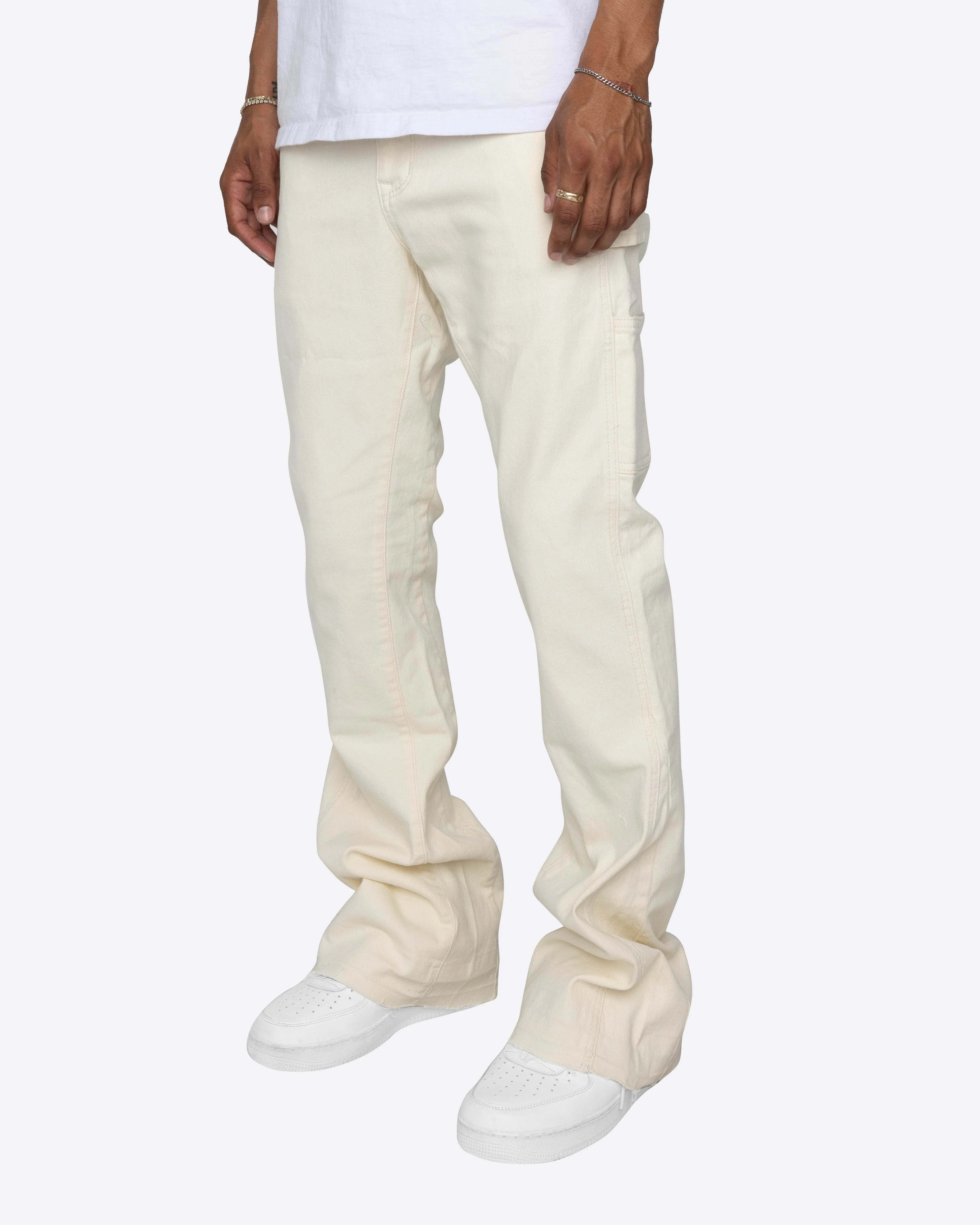 EPTM NINE FLARE PANTS-CREAM