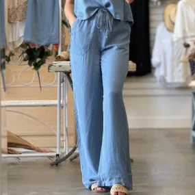 Forever True High Waiste Chambray Pants