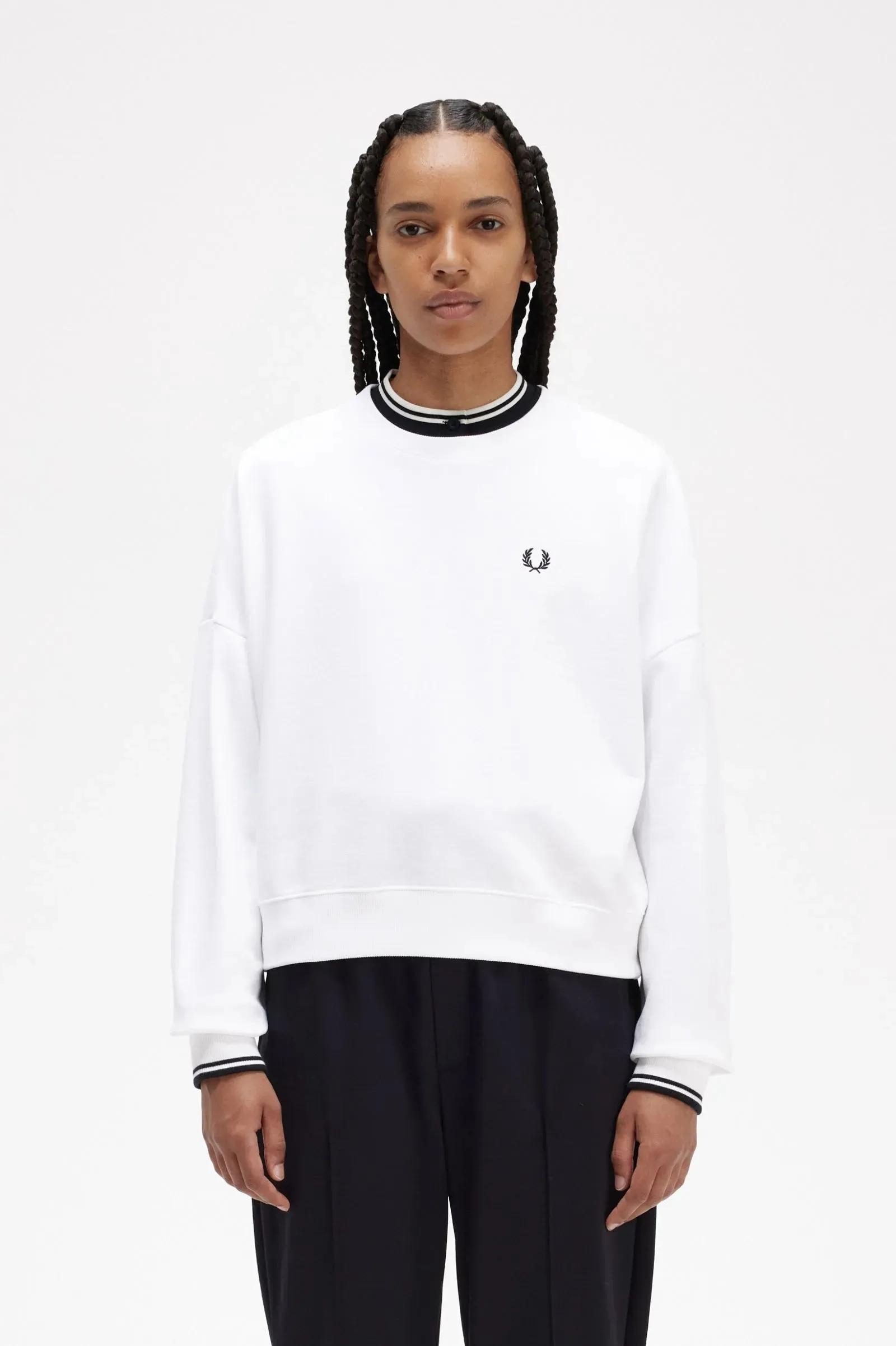 FRED PERRY  |Long Sleeves Plain Logo Hoodies & Sweatshirts