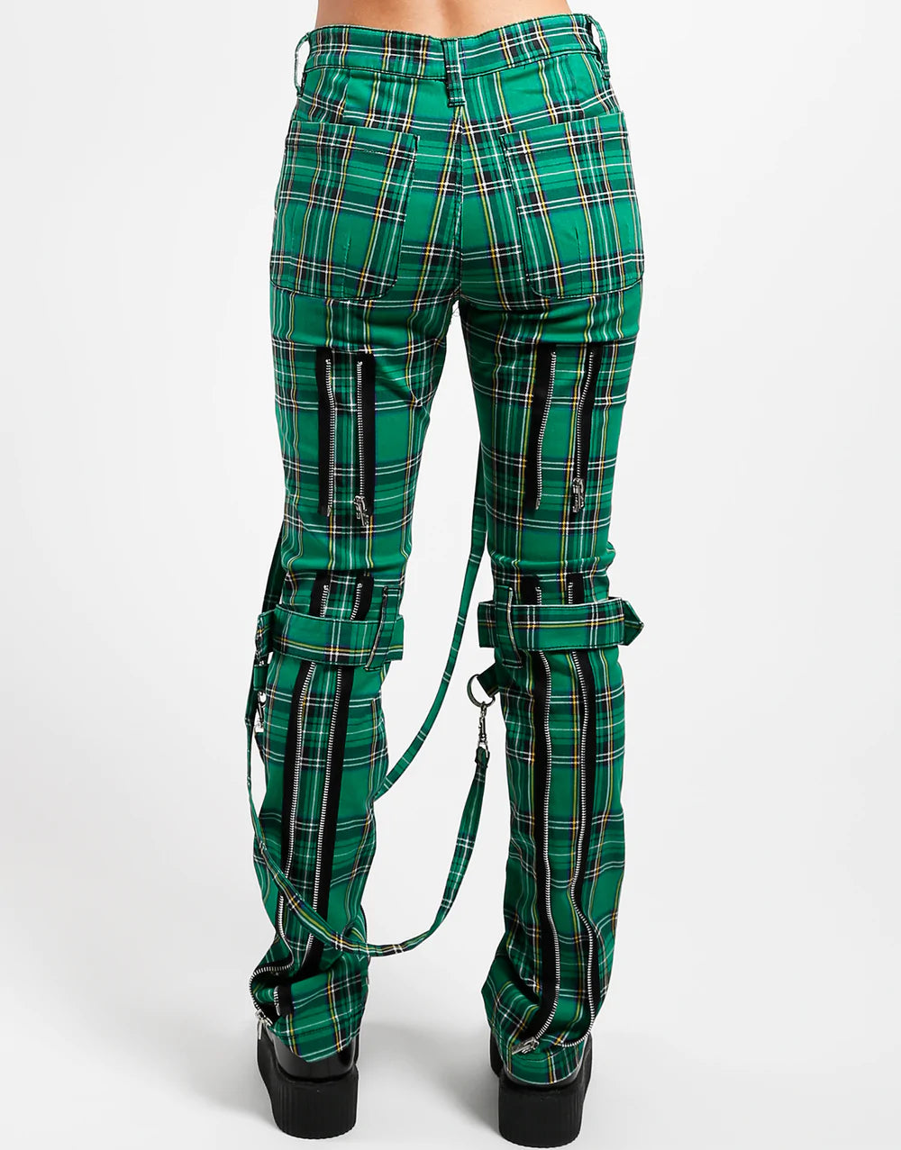 Green Plaid Bondage Pants