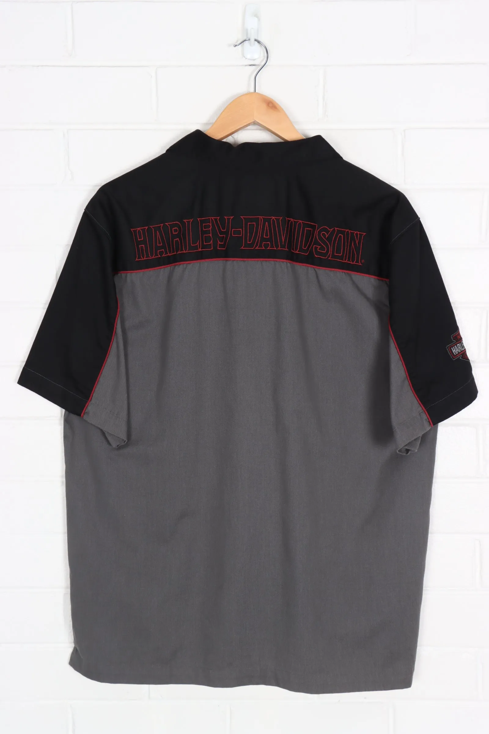 HARLEY DAVIDSON Embroidered Short Sleeve Shirt (L-XL)