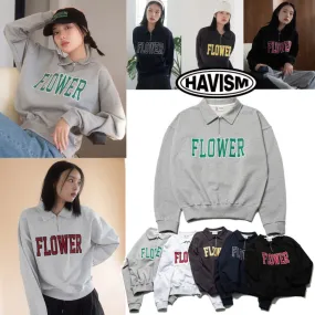 HAVISM  |Street Style Logo Hoodies & Sweatshirts