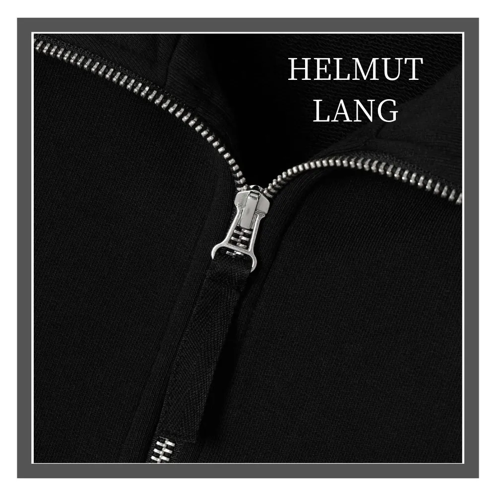 HELMUT LANG  |Long Sleeves Plain Cotton Oversized Hoodies & Sweatshirts