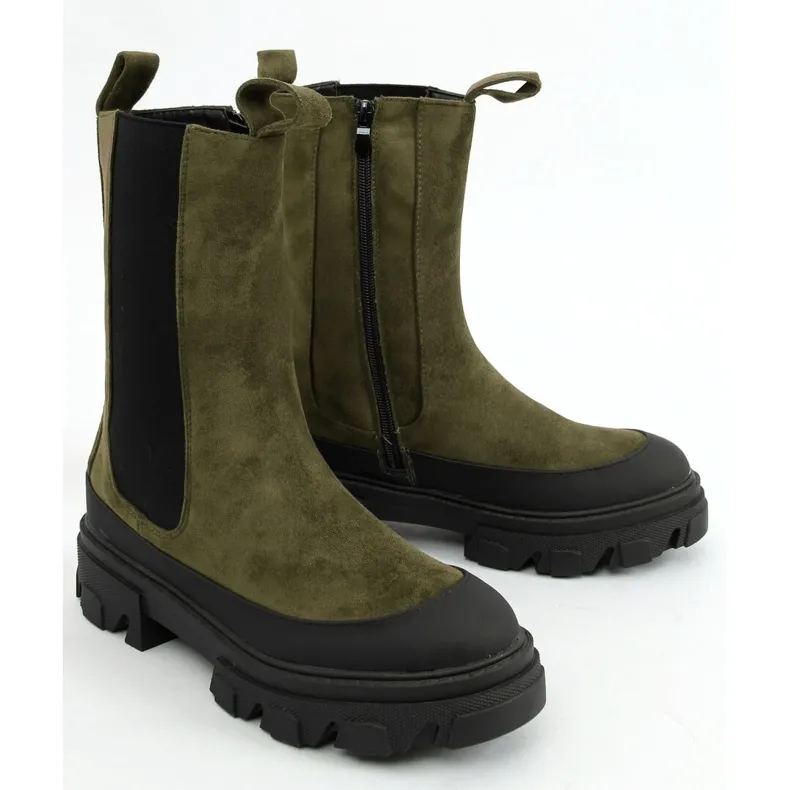 High Chelsea boots Telma Green