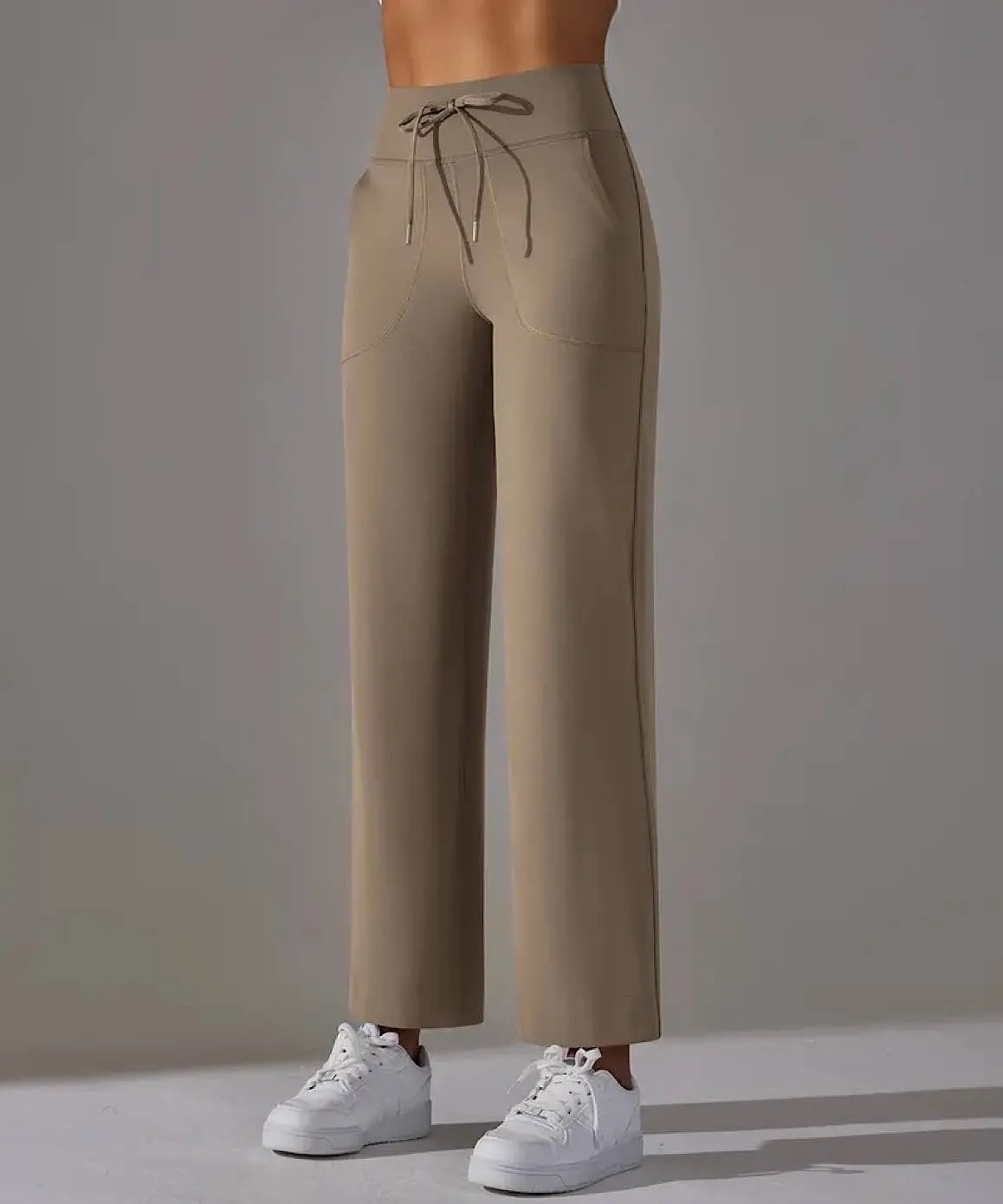 High Waist Wide Leg Flare Pants with Pockets