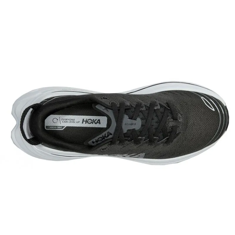 HOKA BONDI X BLACK/WHITE FOR WOMEN'S