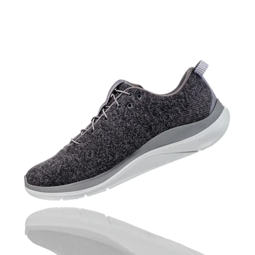 Hoka Womens Hupana Flow Wool Slip On Shoes- Dark Shadow