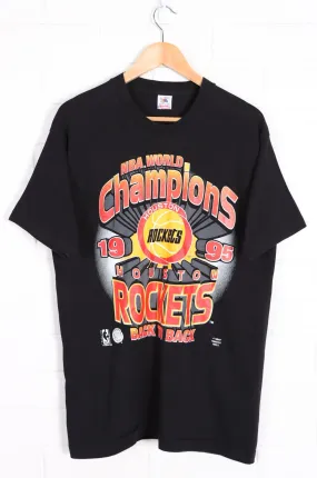 Houston Rockets NBA 1995 Champions Single Stitch T-Shirt (M)