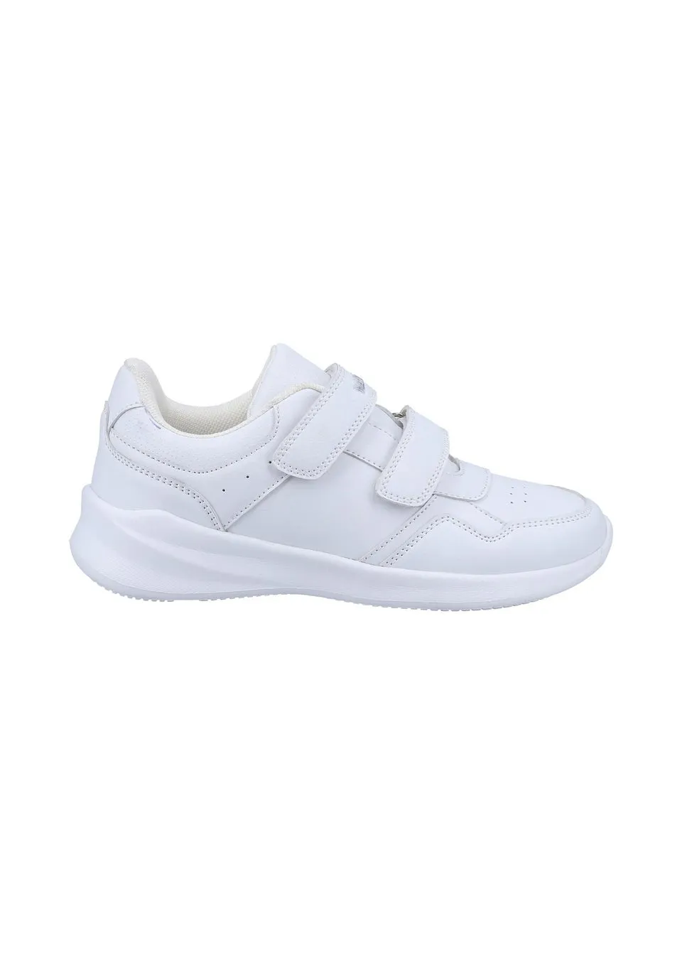 Hush Puppies Unisex White Marling Easy Senior School Shoes (Older 3-5)