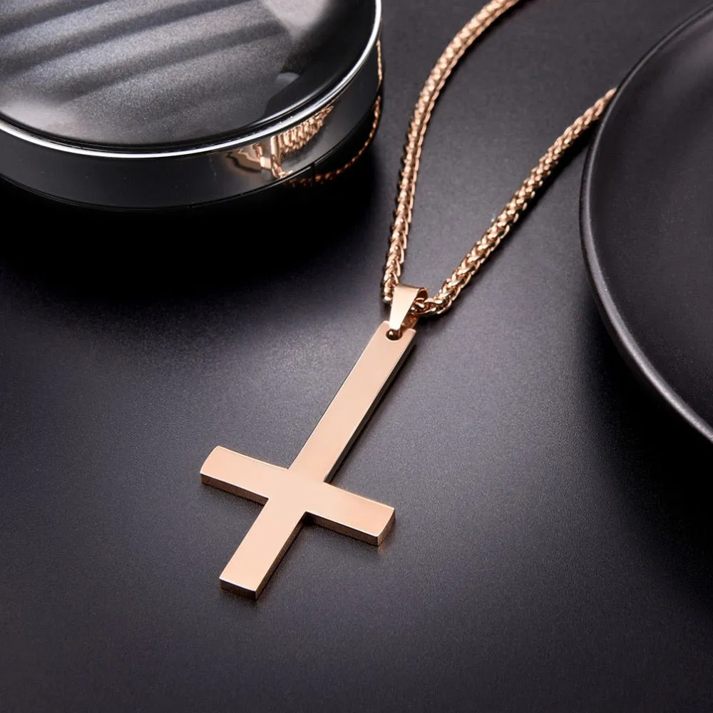 Inverted Cross Necklace