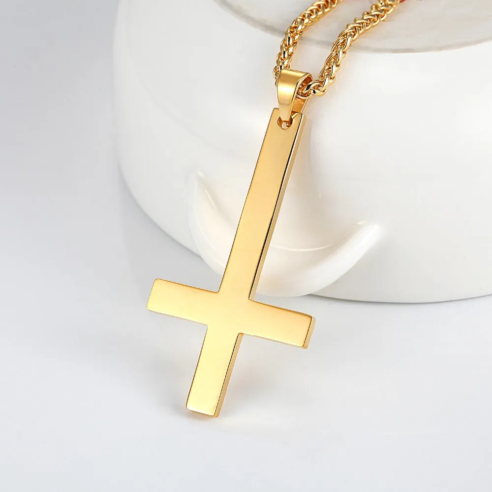 Inverted Cross Necklace