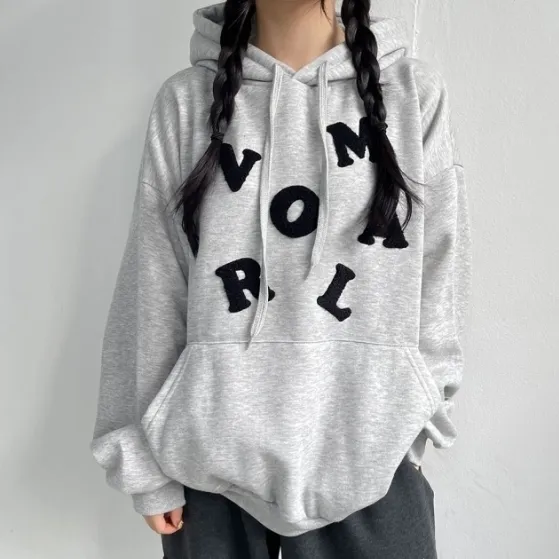 IONSEOUL  |Unisex Street Style Cotton Logo Hoodies