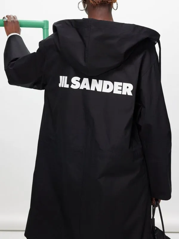 Jil Sander  |Long Sleeves Cotton Oversized Logo Hoodies & Sweatshirts