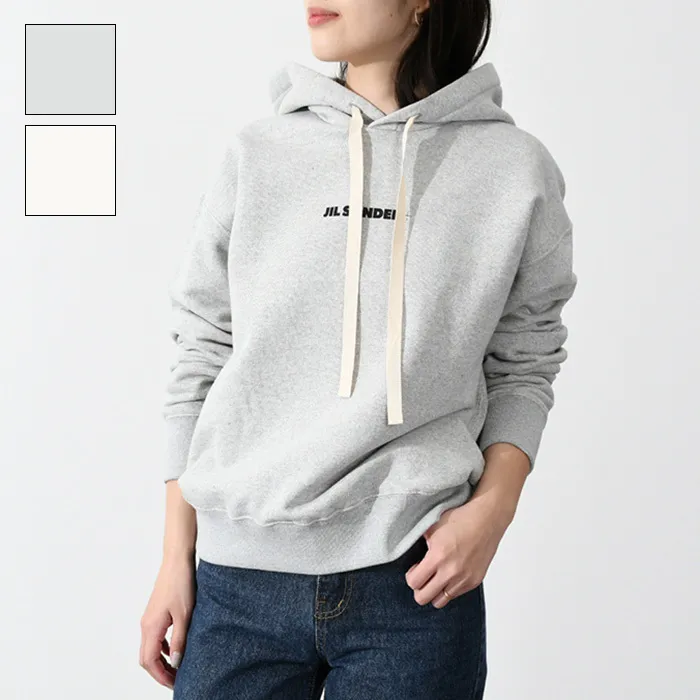 Jil Sander  |Long Sleeves Plain Cotton Logo Hoodies & Sweatshirts