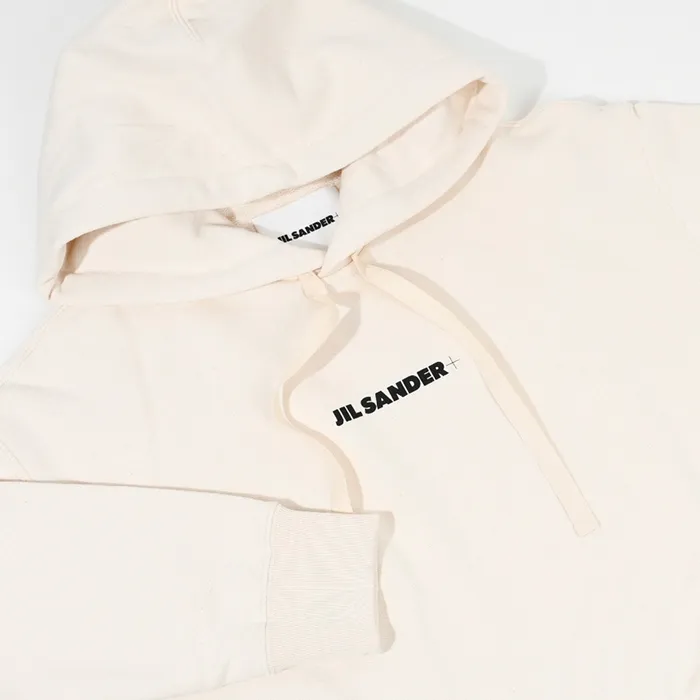 Jil Sander  |Long Sleeves Plain Cotton Logo Hoodies & Sweatshirts