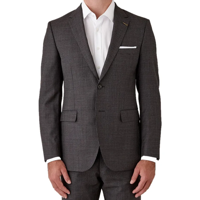 Joe Black Charcoal & Brown Check 2pce Suit