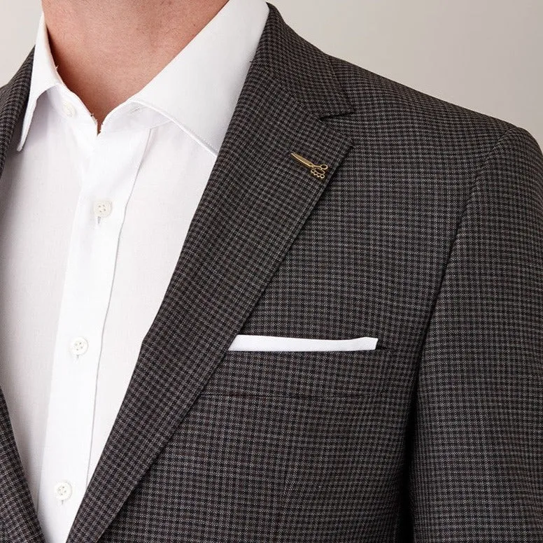 Joe Black Charcoal & Brown Check 2pce Suit