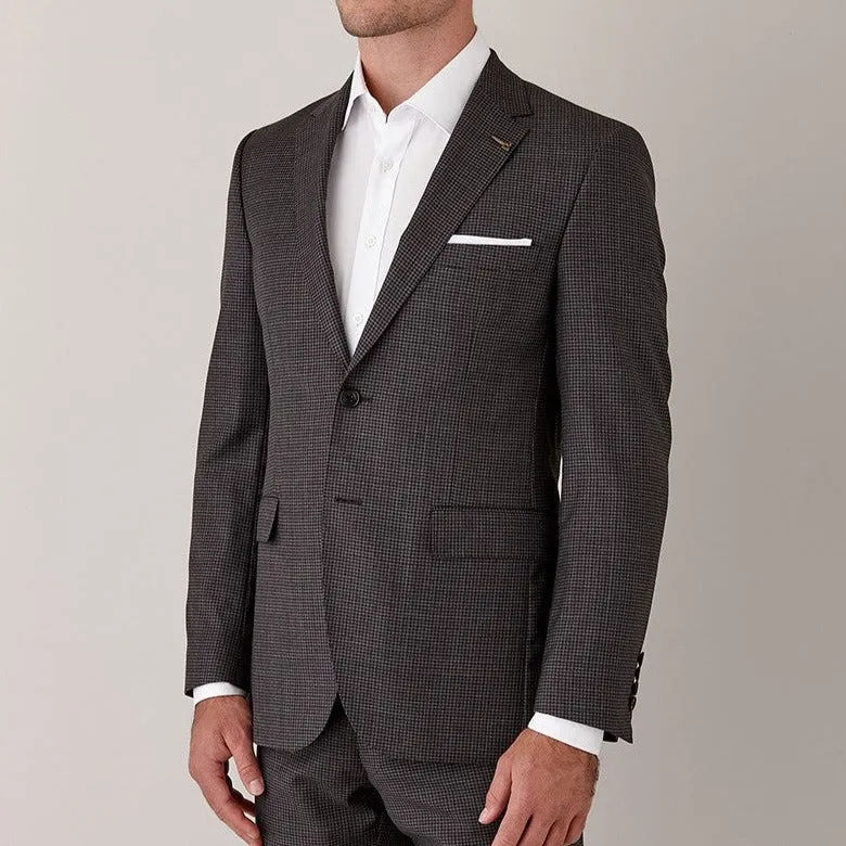 Joe Black Charcoal & Brown Check 2pce Suit