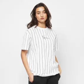 Karl Kani Small Signature Essential Pinstripe OS Tee (W)