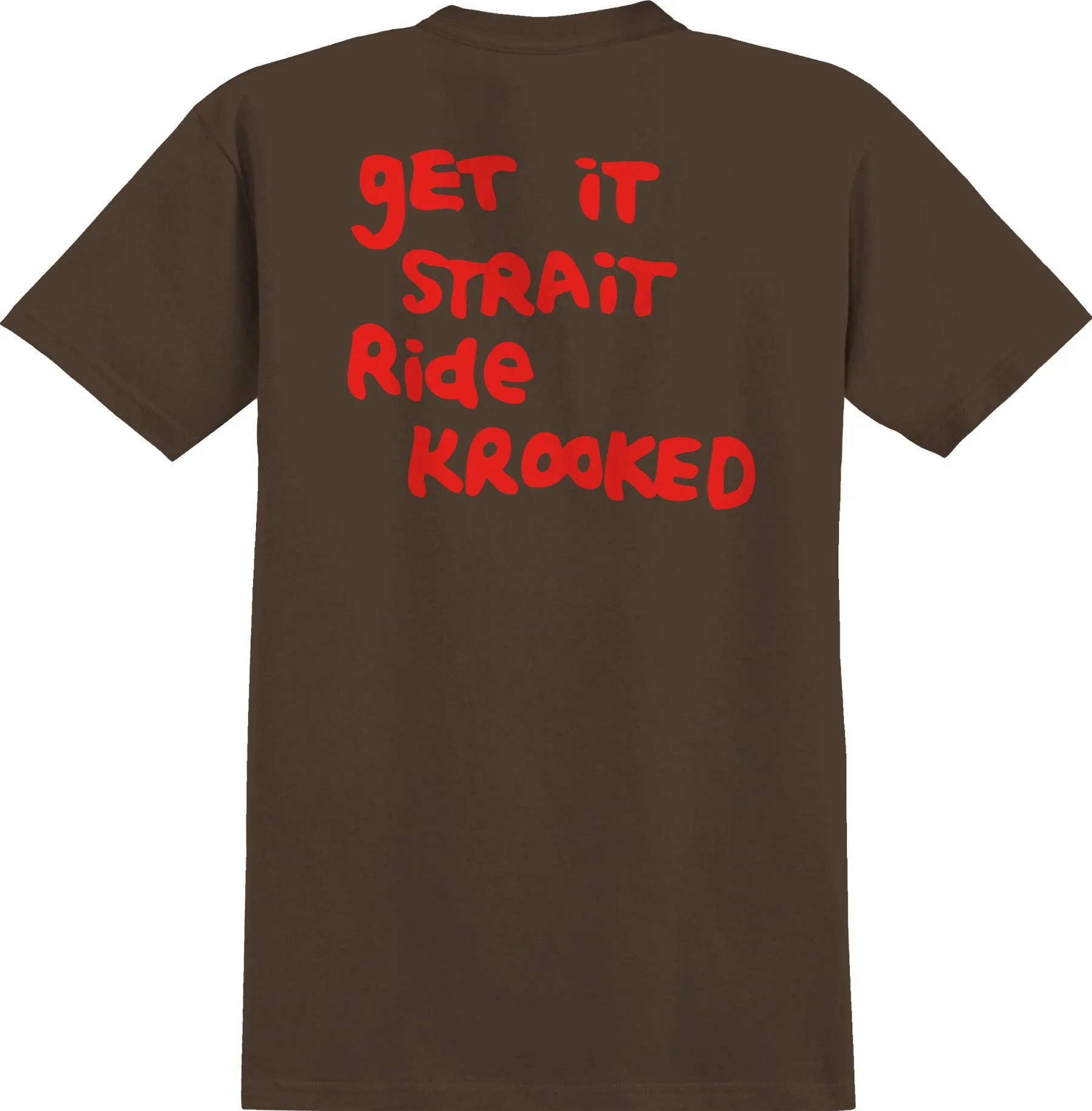 KROOKED T-SHIRT STRAIT EYES SS DARK CHOCOLATE