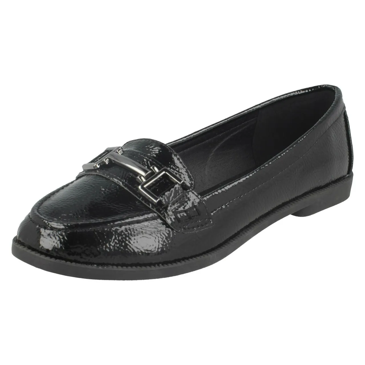 Ladies Spot On Loafer Shoes F8R0419