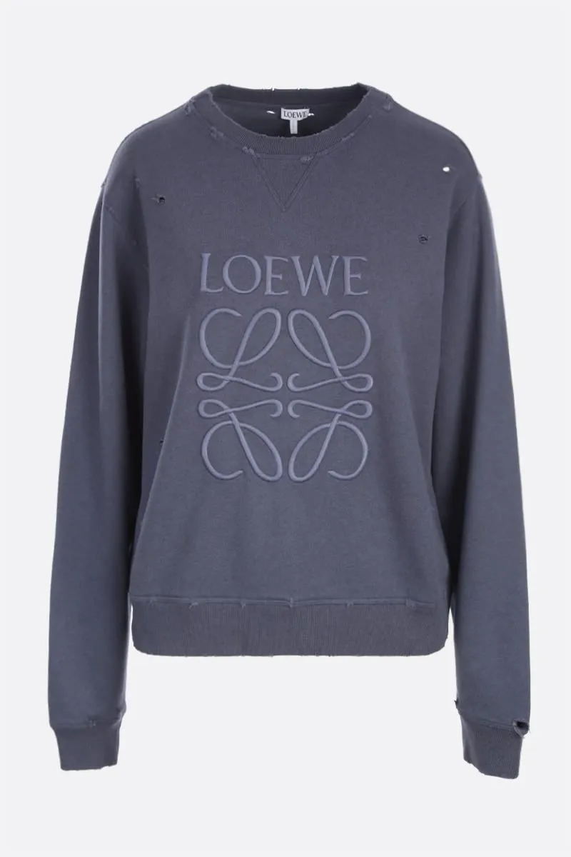 LOEWE  |Sweat Long Sleeves Plain Logo Hoodies & Sweatshirts