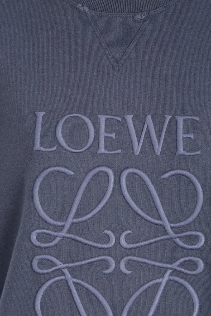 LOEWE  |Sweat Long Sleeves Plain Logo Hoodies & Sweatshirts