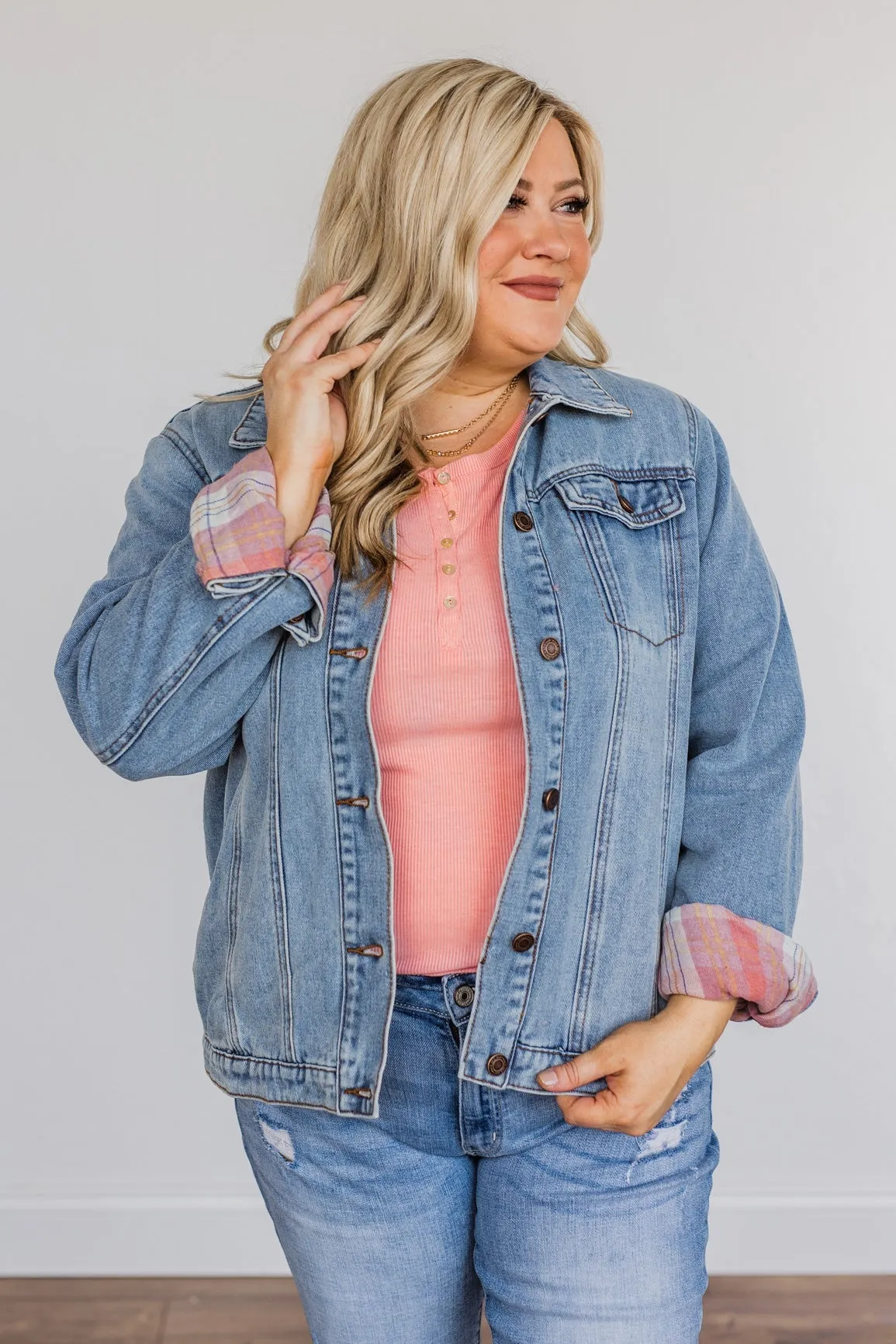 Loving Everyday Pulse Exclusive Denim Jacket- Medium Wash