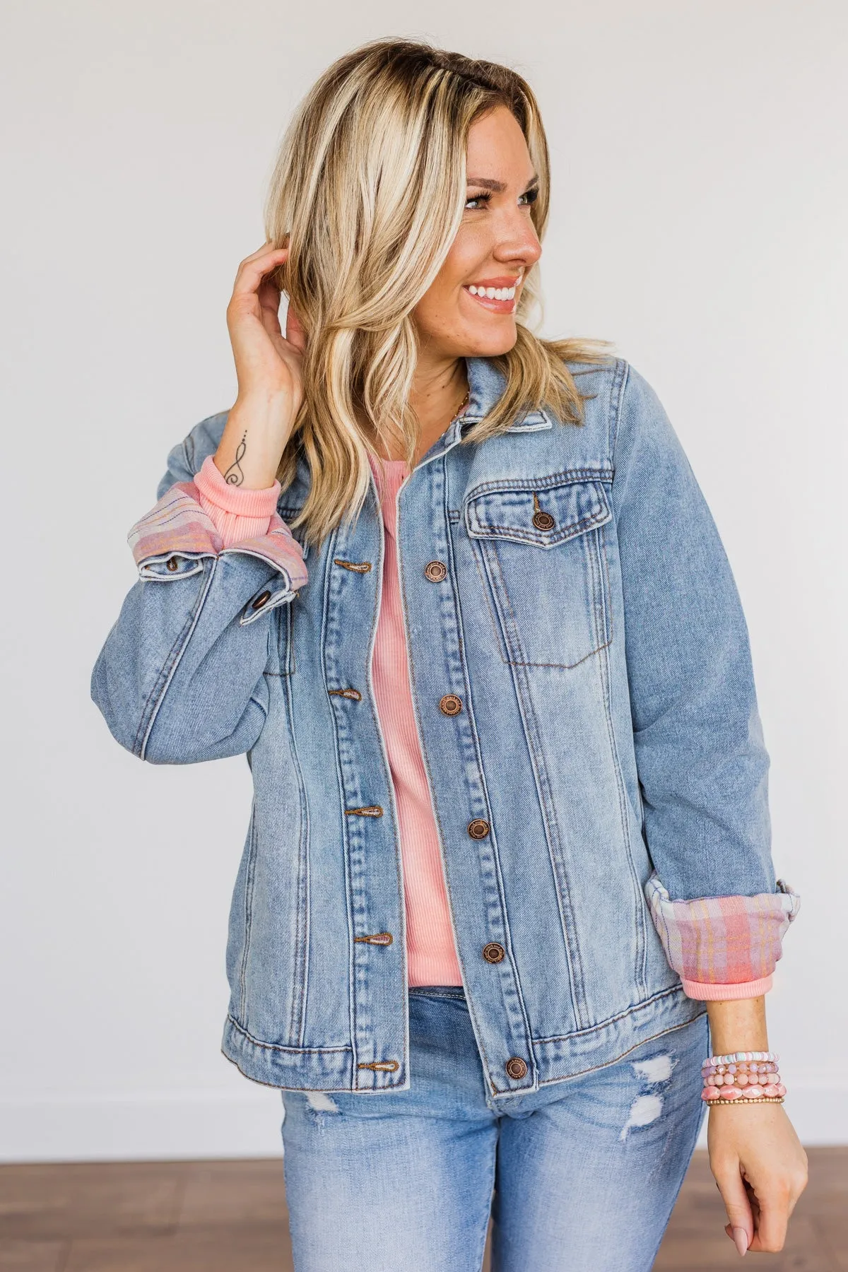 Loving Everyday Pulse Exclusive Denim Jacket- Medium Wash