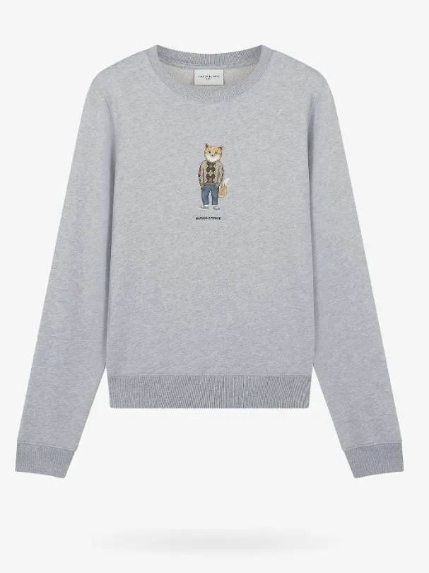 MAISON KITSUNE  |Street Style Logo Hoodies & Sweatshirts