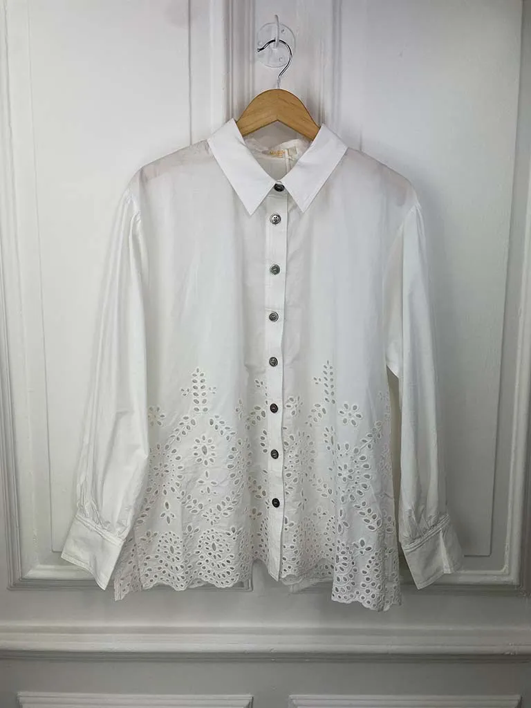 Malissa J Broderie Anglaise Shirt - White