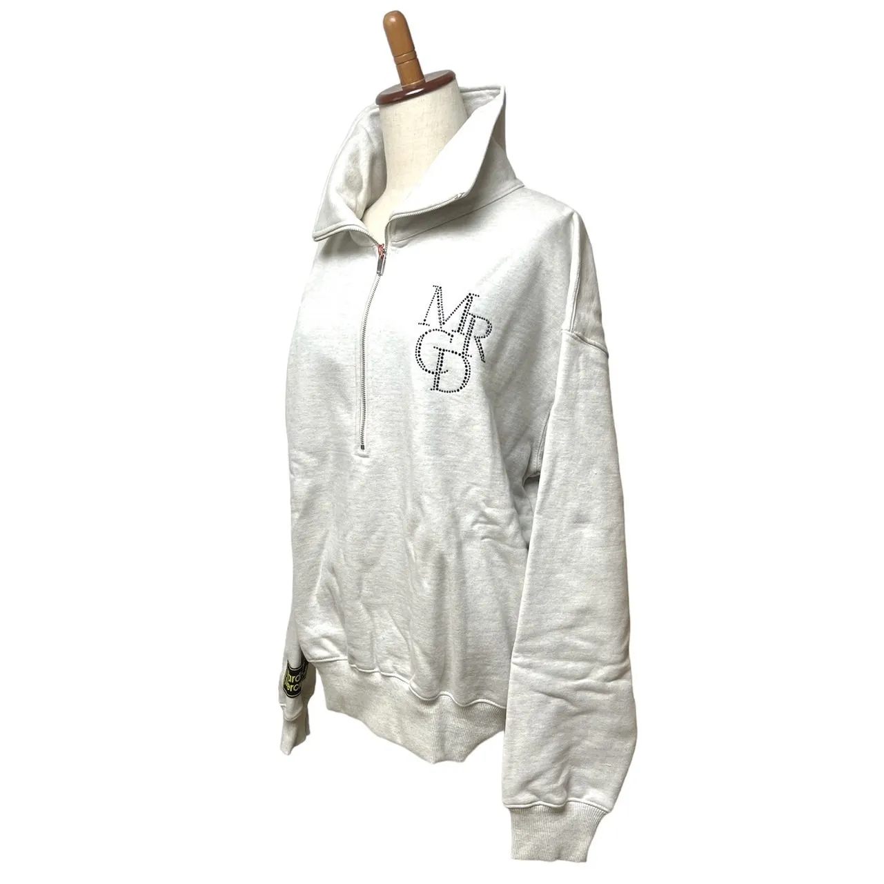 Mardi Mercredi  |Long Sleeves Cotton Logo Metallic Hoodies & Sweatshirts