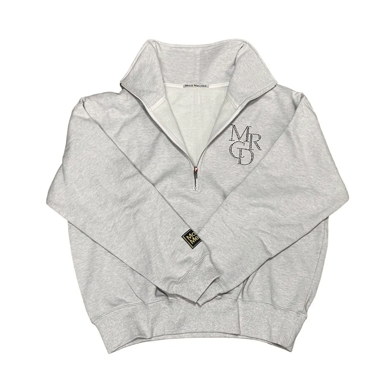 Mardi Mercredi  |Long Sleeves Cotton Logo Metallic Hoodies & Sweatshirts