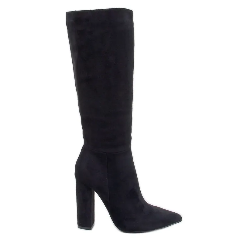 Maureen Black stable heel boots