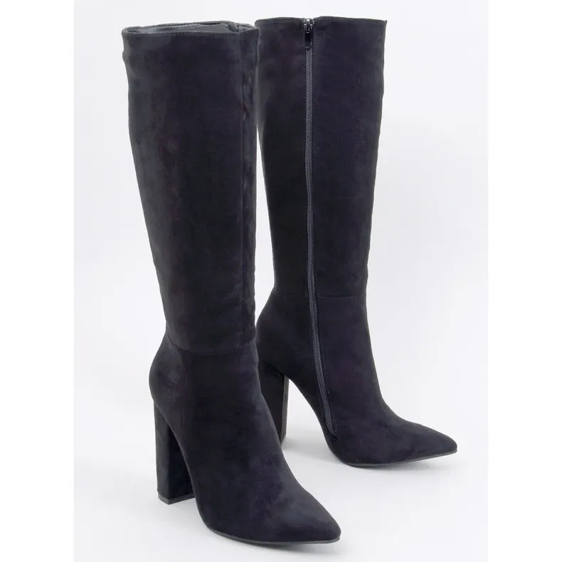 Maureen Black stable heel boots