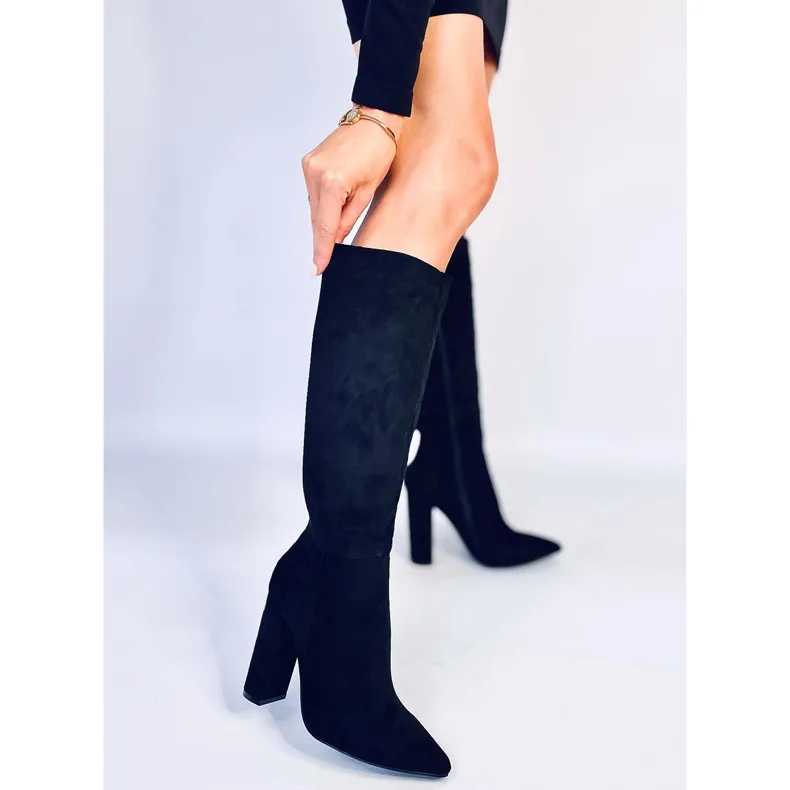 Maureen Black stable heel boots