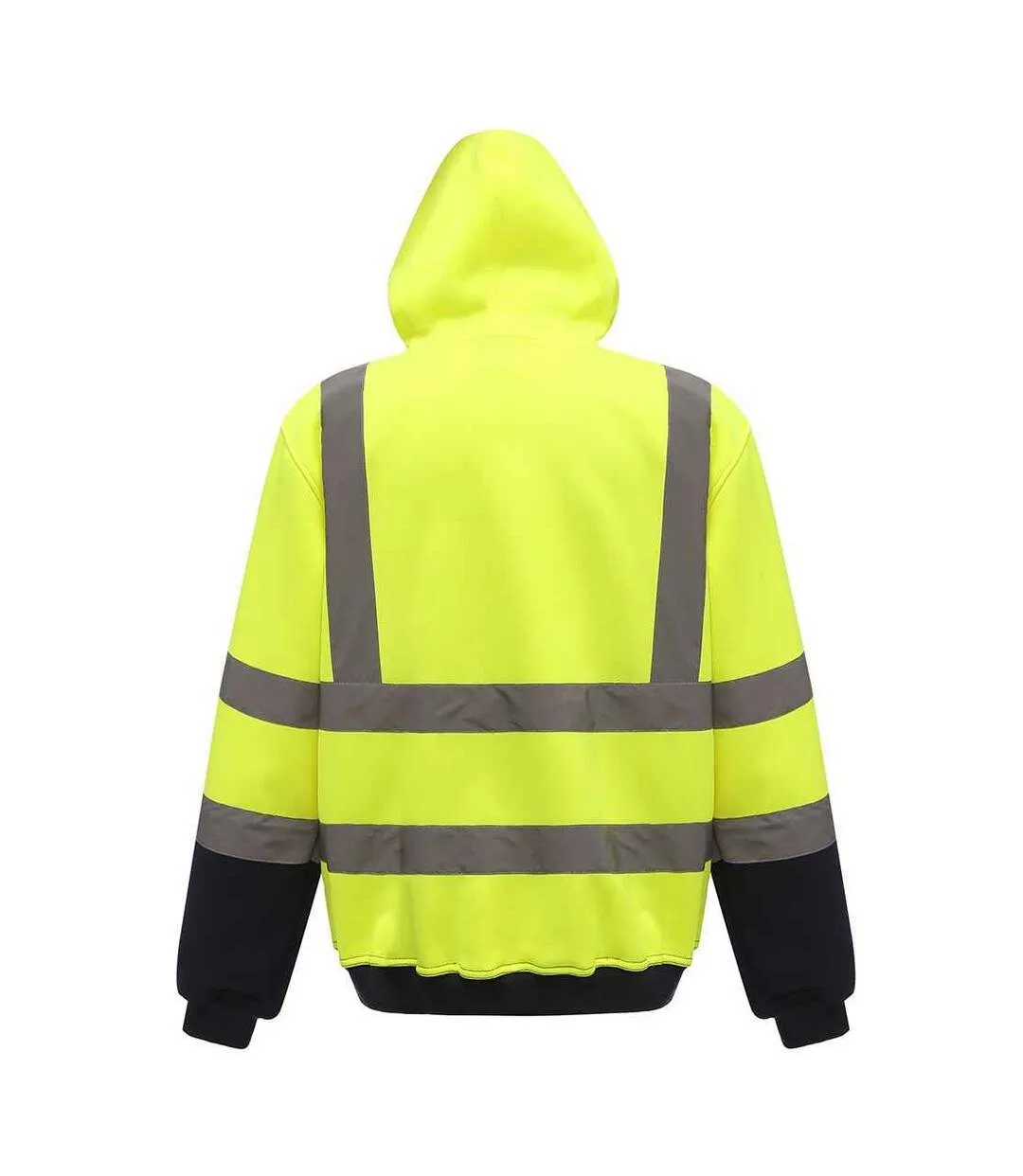 Mens hi-vis hoodie yellow/navy Yoko