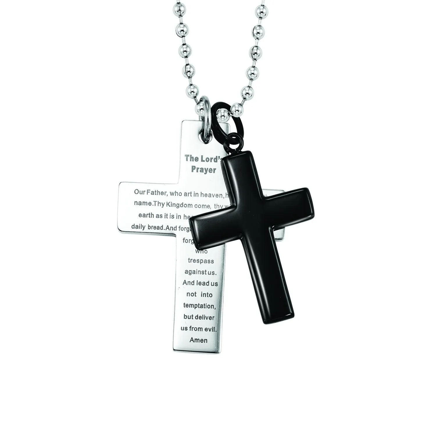 Men's Steel Cross Pendant