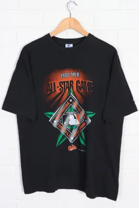 MLB Baltimore Orioles 1993 All Star Game Single Stitch T-Shirt USA Made (L)