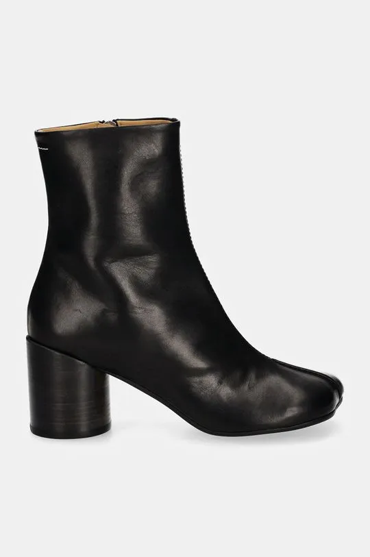 MM6 Maison Margiela leather ankle boots women's black color S59WU0249.P5000