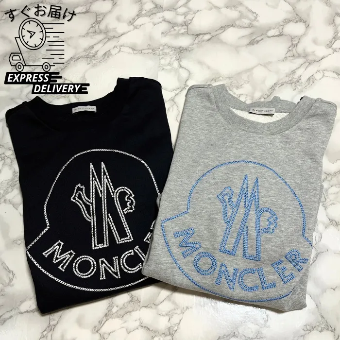 MONCLER  |Long Sleeves Plain Cotton Logo FX Advantage / Exclusive