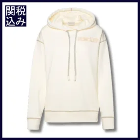 MONCLER  |Long Sleeves Plain Cotton Logo Hoodies & Sweatshirts