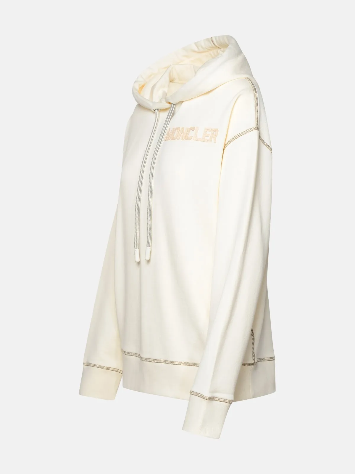 MONCLER  |Long Sleeves Plain Cotton Logo Hoodies & Sweatshirts