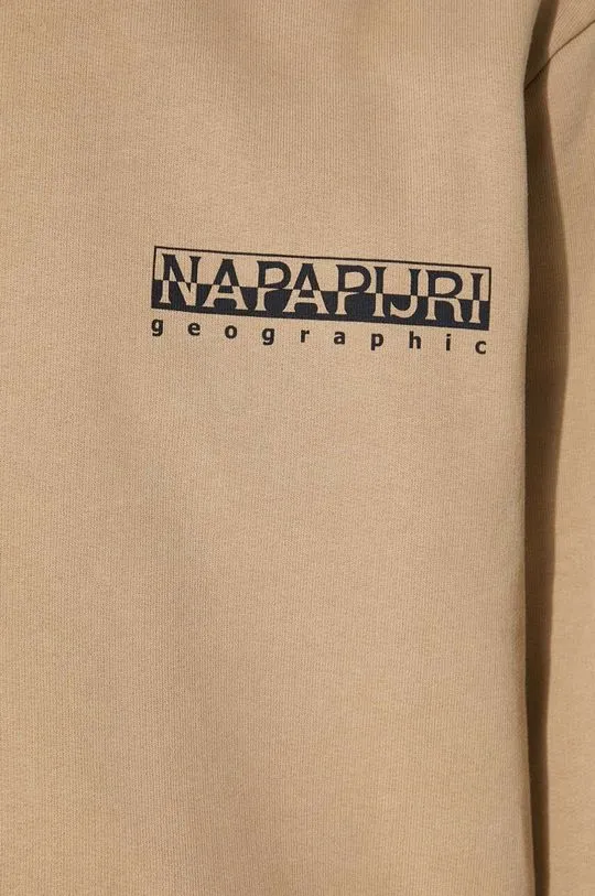 Napapijri cotton sweatshirt B-Faber C men's beige color NP0A4HP1N1E1