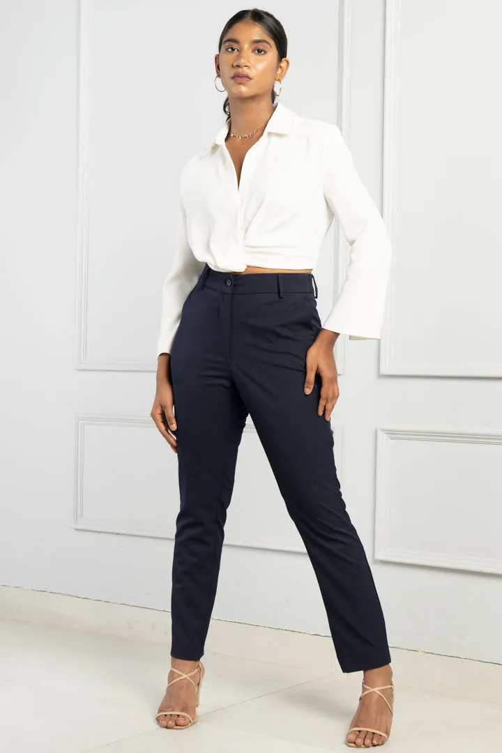 Navy All Weather Essential Stretch Pants - Women