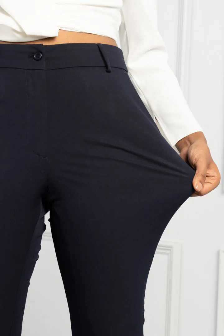 Navy All Weather Essential Stretch Pants - Women