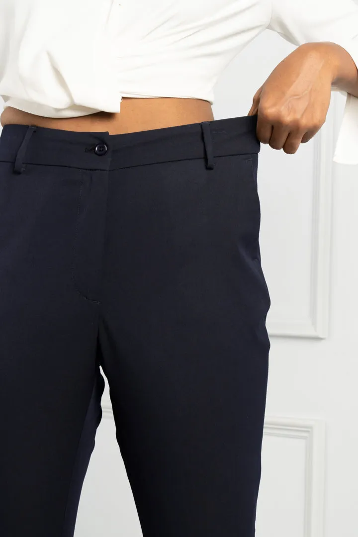 Navy All Weather Essential Stretch Pants - Women