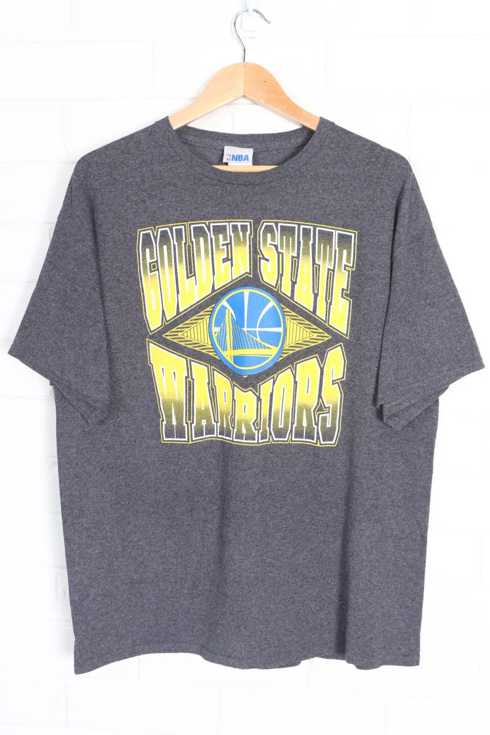 NBA Golden State Warriors Block Logo Tee (L)