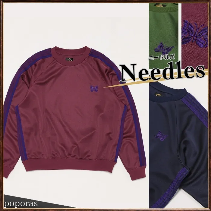 Needles  |Stripes Street Style Logo Hoodies & Sweatshirts