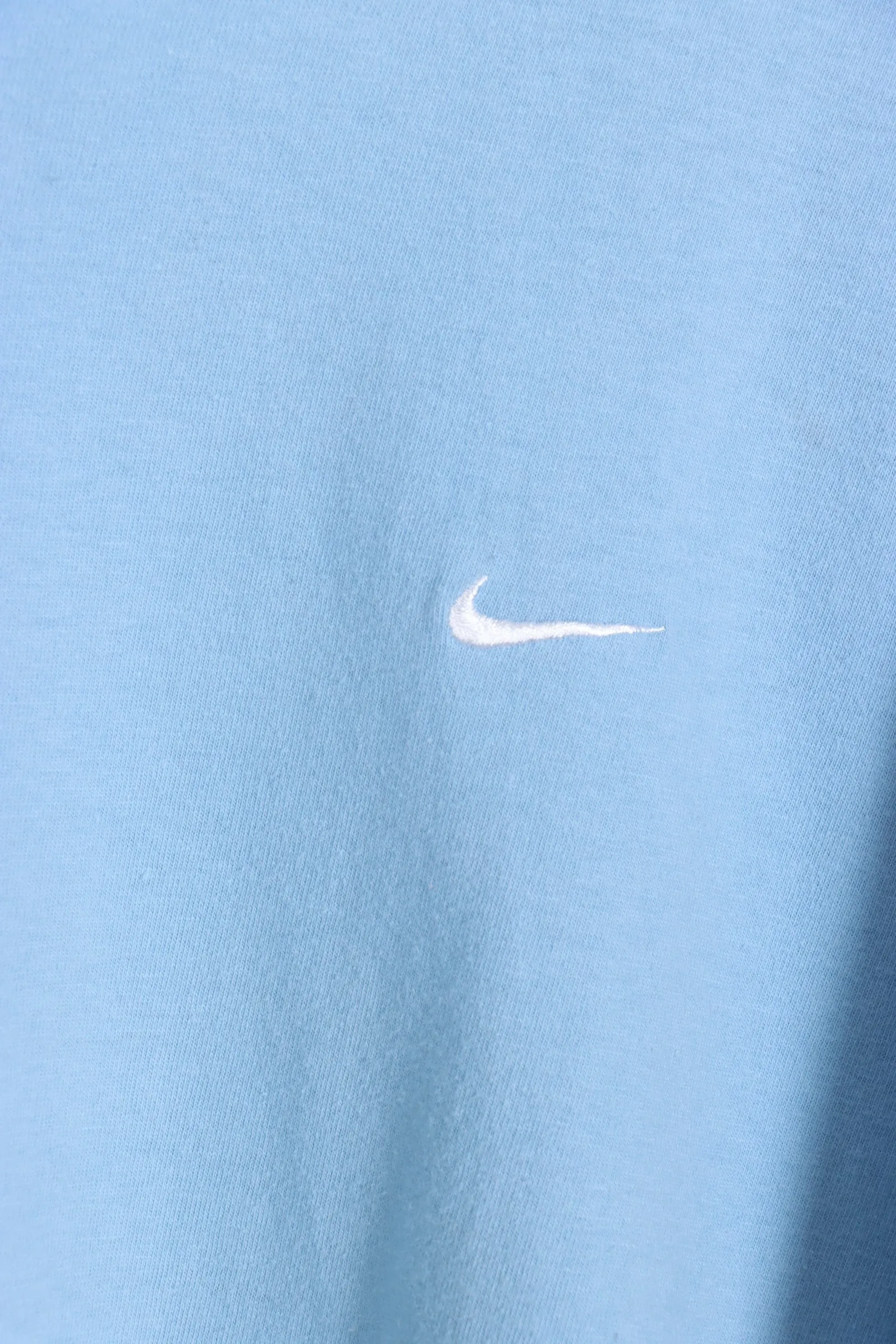 NIKE Embroidered Swoosh Sky Blue T-Shirt (XL)